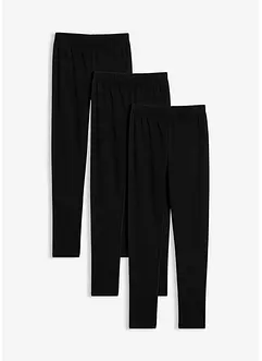 Lot de 3 leggings thermiques en coton extensible, bonprix
