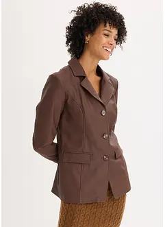 Lederimitat-Longblazer, bonprix