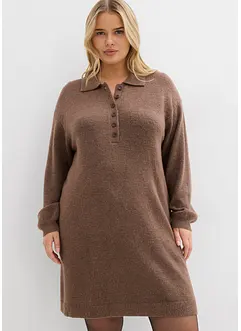 Kurzes Strickkleid mit Knopfleiste, bonprix