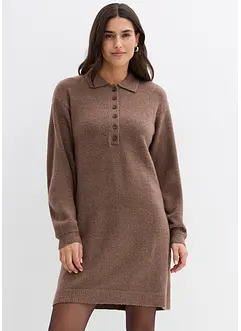 Kurzes Strickkleid mit Knopfleiste, bonprix
