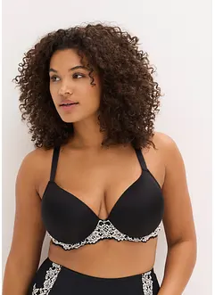 Soutien-gorge à coques avec dentelle bicolore, bonprix