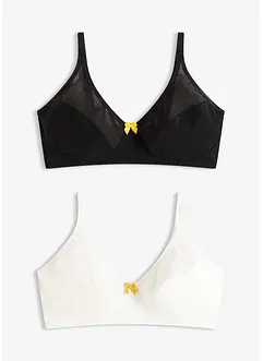 Lot de 2 soutiens-gorge coton sans armatures, bonprix