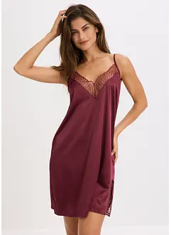 Nuisette en satin avec broderies, bonprix