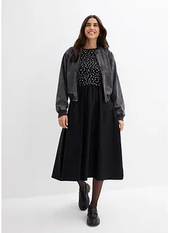 Robe bi-matière 100% coton, bonprix