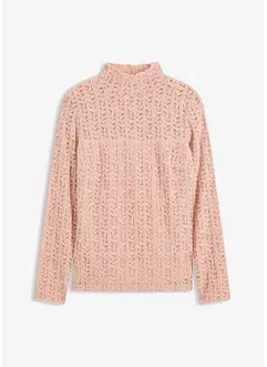 Rollkragenshirt aus Spitze, bonprix