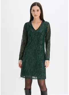 Paillettenkleid mit Fransen, bonprix