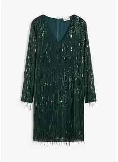 Paillettenkleid mit Fransen, bonprix