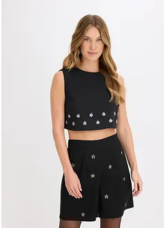 Top sans manches en coton mélangé, bonprix