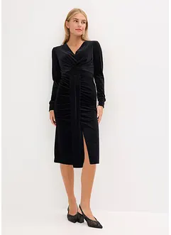 Midikleid aus fließendem Samt, bonprix