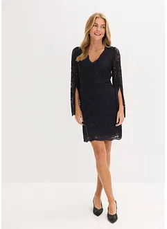 Robe à dentelle et manches trompette, bonprix