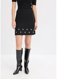 Mini-jupe en coton mélangé, bonprix