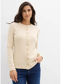 Ripp-Langarmshirt aus reiner Baumwolle, bonprix