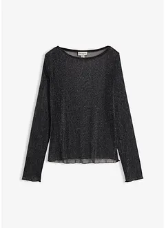 Langarmshirt aus transparentem Mesh, bonprix