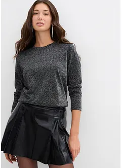 T-shirt manches longues effet lurex, bonprix