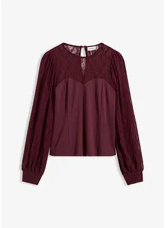 Langarmshirt mit Spitze, bonprix