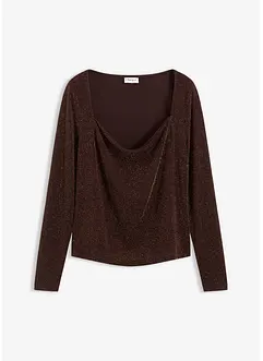 Top mit Wasserfallausschnitt, bonprix