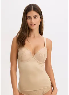 Top sculptant à coques, effet brillant, maintien modéré, bonprix