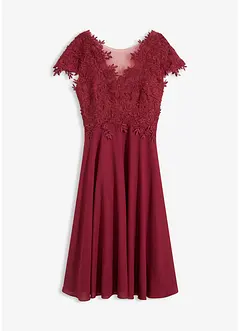 Midikleid aus zartem Tüll mit Spitze, bonprix