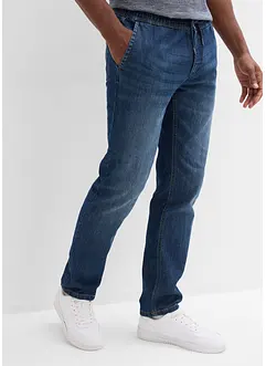 Leichte Regular Fit Stretch-Schlupfjeans mit Komfortbund, Straight, bonprix