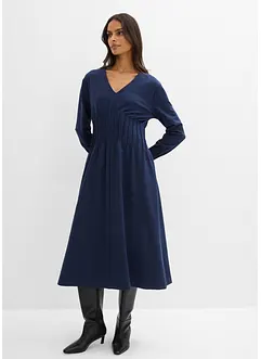 Bequemes Kleid mit Zierfalten aus Viskose-Mix, bonprix