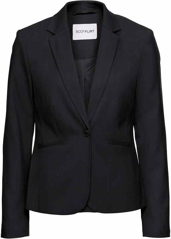 Attraktiver Blazer mit praktischen Paspeltaschen. - schwarz