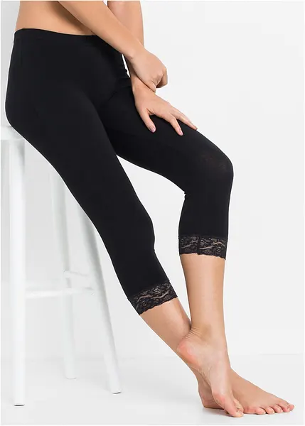 Legging corsaire de nuit a dentelle noir