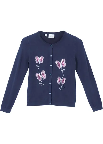 TOM TAILOR Mädchen Strickjacke Mit Pailletten – Festlich, Weich, Für Besondere Anlässe