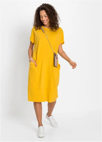 TOM TAILOR Mädchen Jerseykleid – Kurzarm, Mit Rundhalsausschnitt & Kordelzug