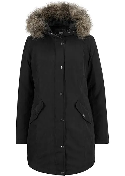 Leichter Winter-Parka mit Kapuze und kuscheligem Fellimitat