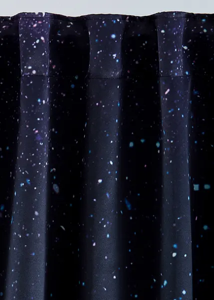 Böhmischer Türvorhang Sternenhimmel - Blackout Vorhang 86x203cm Mit Mond Und Bäumen