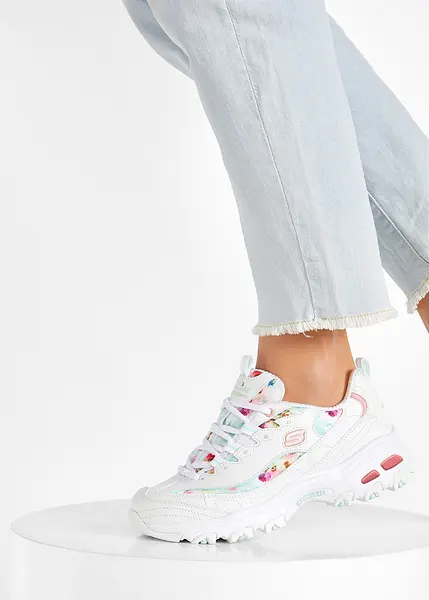 Sneakers chunky mode de Skechers avec motif floral blanc a fleurs