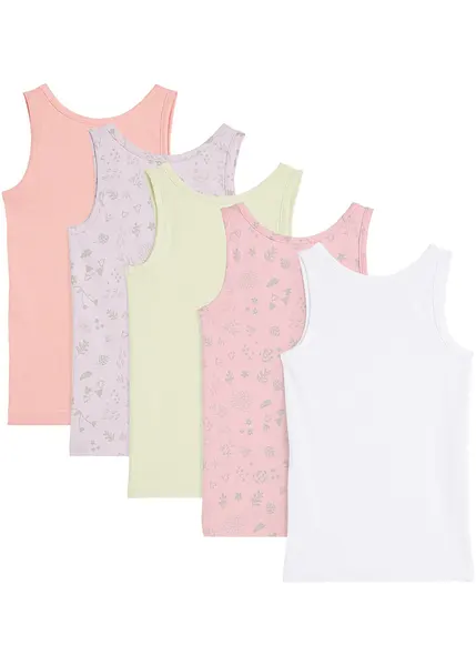 Lot De 5 Débardeurs Fille En Coton - FedMois