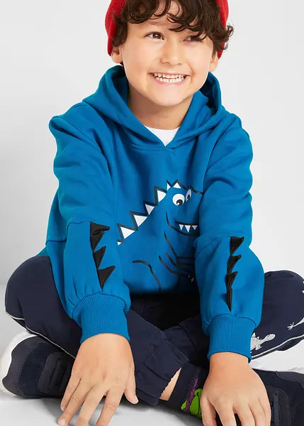Tolles Jungen Kapuzensweatshirt mit Dino-Motiv