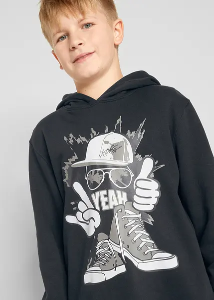 Produktbild von Mann In Der Dunkelheit, Zahl In Einem Mit Kapuze Sweatshirt Stockfoto