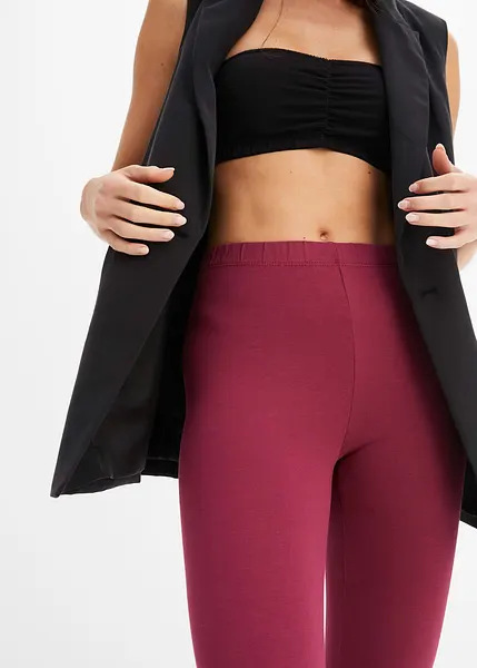 Deux leggings avec taille extensible normale confortable