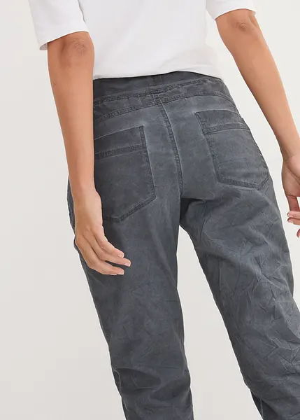 Pantalon Décontracté Femme Noir Taille 10 – Longueur 3/4 – Avec Poches – Occasion Très Bon État