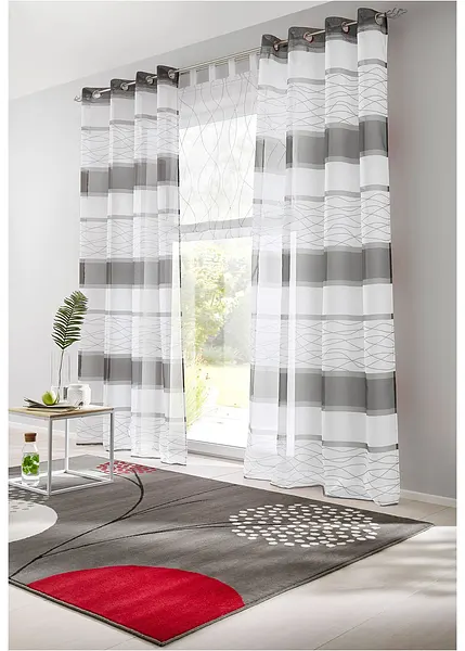 Tendina voile a righe - BOHO - Gardisette - in cotone / in poliestere / lavabile