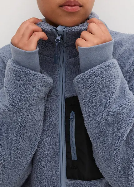 Generisch Teddy fleece vest dames fleecejack V-hals