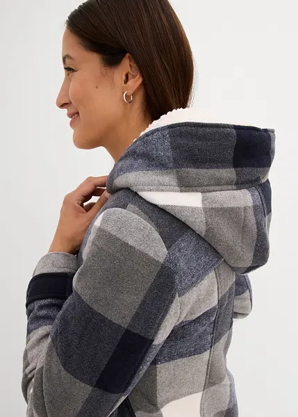 Gemütliche Woll-Umstandsjacke für die gesamte Schwangerschaft und  Der Baby-Einsatz dient nur zum Schutz bei Wind und Wetter, nicht als