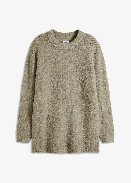 H&m Pull Oversize Vert Pull Ample Et Doux En Maille Bouclette