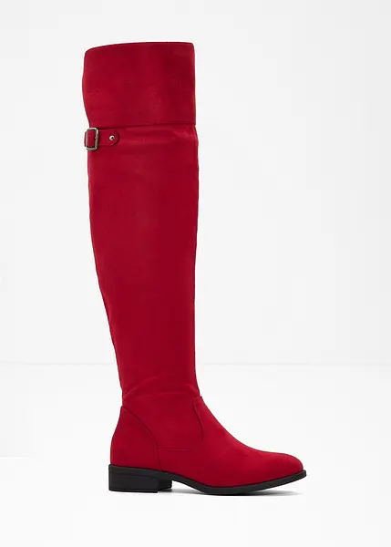 Edel, stilvoll und bequem: die Overkneestiefel aus Velourslederimitat
