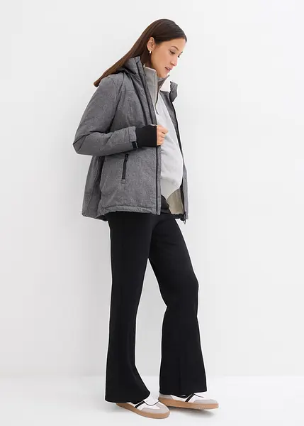 Kuschelig mit Teddyfleece gefütterte Jacke für die Schwangerschaft und  danach