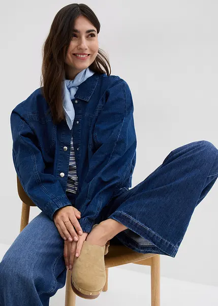 Blaue Jeansjacke Bonprix Jeansjacke Oversized Jeansjacke Mit
