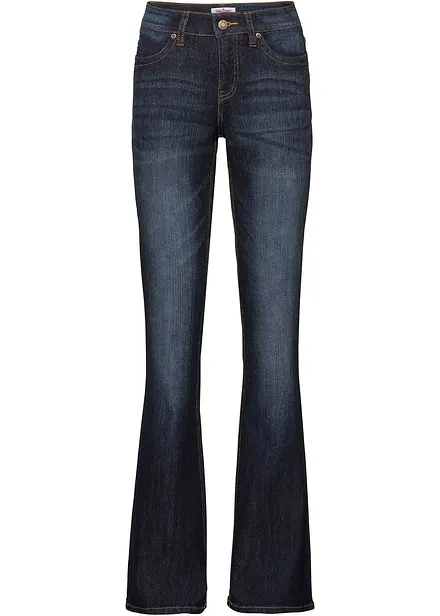 Bootcut-Jeans Mid Waist, Komfort-Stretch