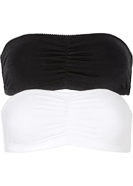 Bandeau BH (Cup A und B) mit Bio-Baumwolle (2er Pack)