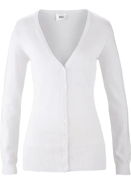 Gilet basique en maille fine avec patte de boutonnage