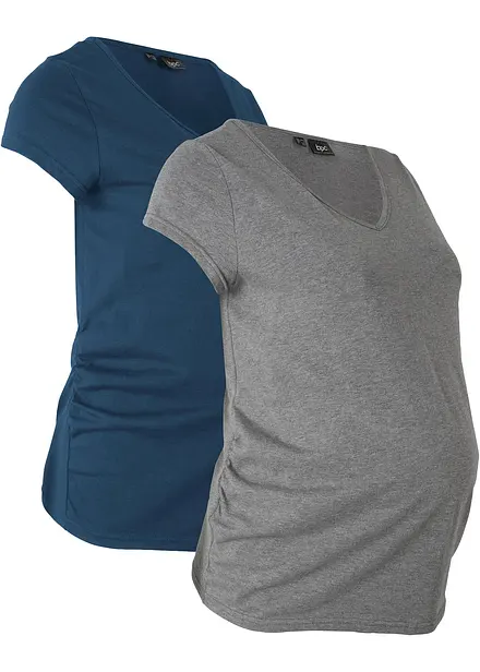 Lot de 2 T-shirts basiques de grossesse