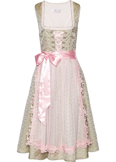 Dirndl avec perles (ens. 2 pces)