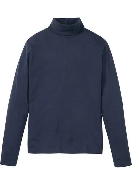 T-shirt manches longues à col roulé 100% coton