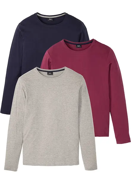 Lot de 3 T-shirts manches longues